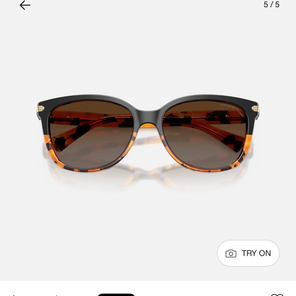 Coach Black and Tortoise Sunglasses
